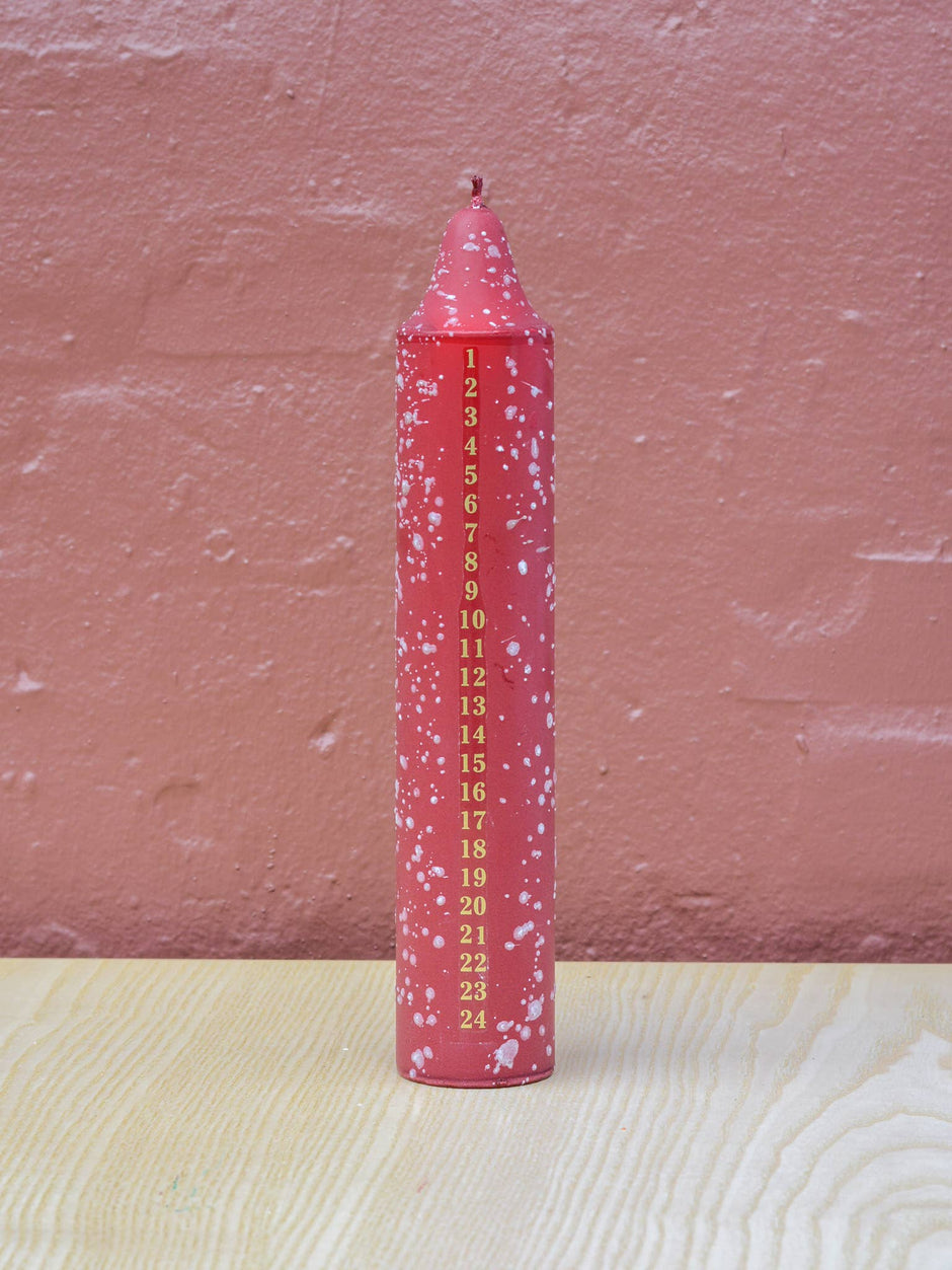 Advent Candle, Christmas Calendar, Mix Of Red, Green Colours