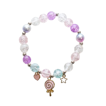Children's Sparkly Beaded Bracelet - Candy