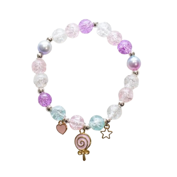 Children's Sparkly Beaded Bracelet - Candy