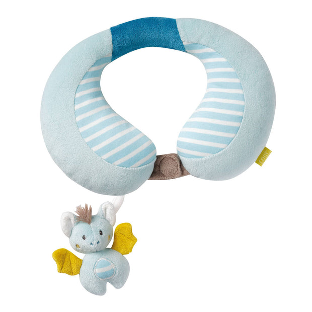 Bat neck support - neck pillow with rattle animal