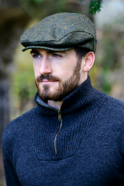 Men's 100% Tweed Trinity Cap 27 Green