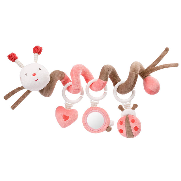 Activity spiral bee - fabric spiral with pendants