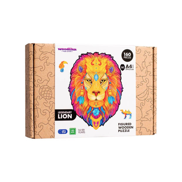 Legendary Lion Jigsaw | Magic Animals Woodlika Puzzle: Cardboard Box