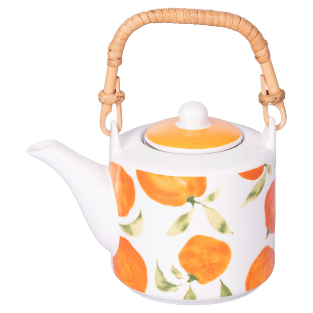 Fruit Life Set Teapot + 2 Orange Cups