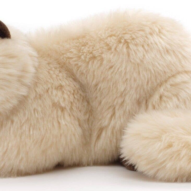 Persian cat beige, lying down - cuddly/plush toy