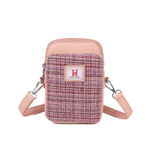 Strathurie Tweed Crossbody Mobile Phone Bag Heather