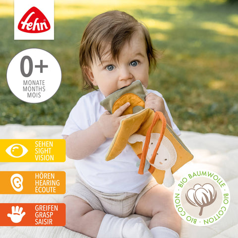 Sheep Fehnnatur fabric book - touch book with animal motifs