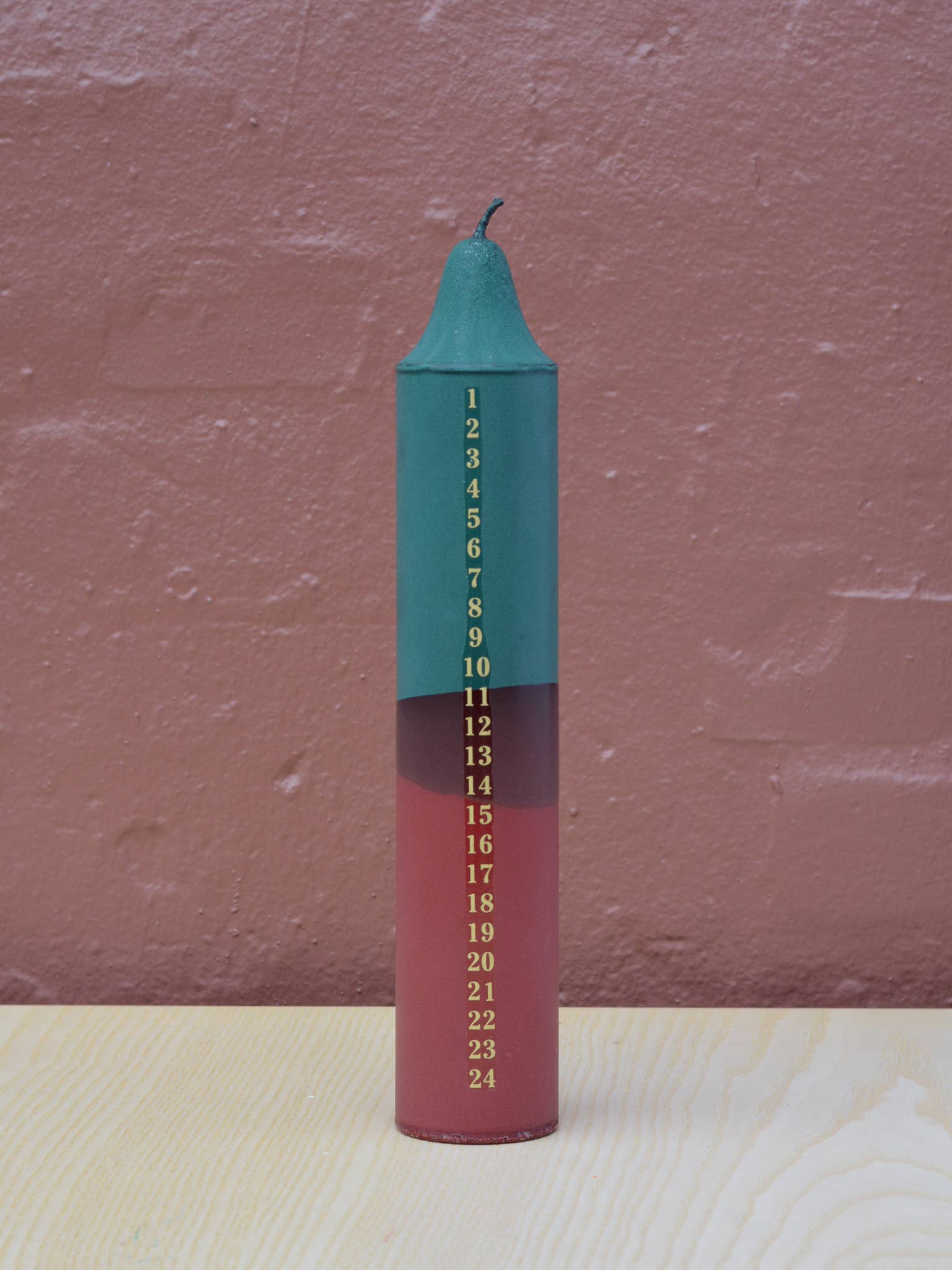 Advent Candle, Christmas Calendar, Mix Of Red, Green Colours