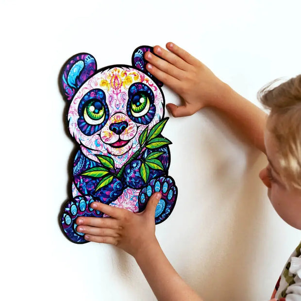 Sweet Amy Panda Jigsaw Puzzle | Woodlika Creative Kids: Cardboard Box