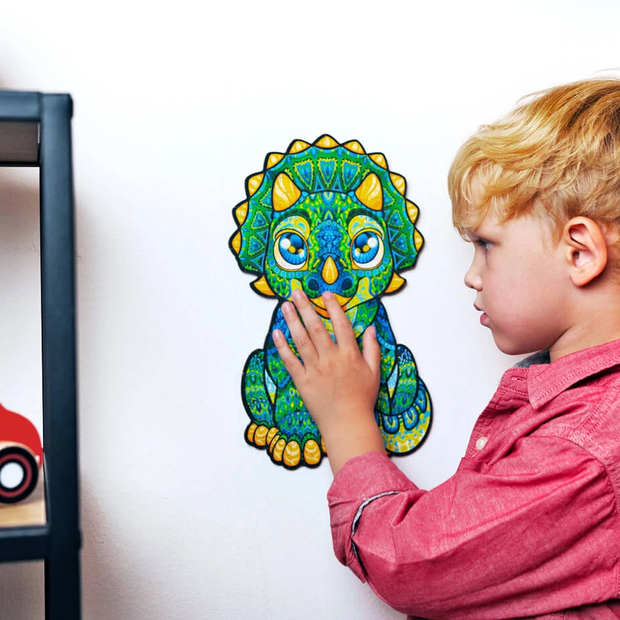 Gentle Dino Charlie Jigsaw Puzzle | Creative Kids: Wooden Box