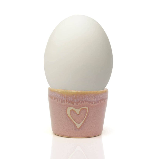 Stoneware Egg Cup "Heart" pink