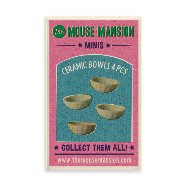 Kids DIY Dollhouse Miniatures - Bowls (Scale 1:12)