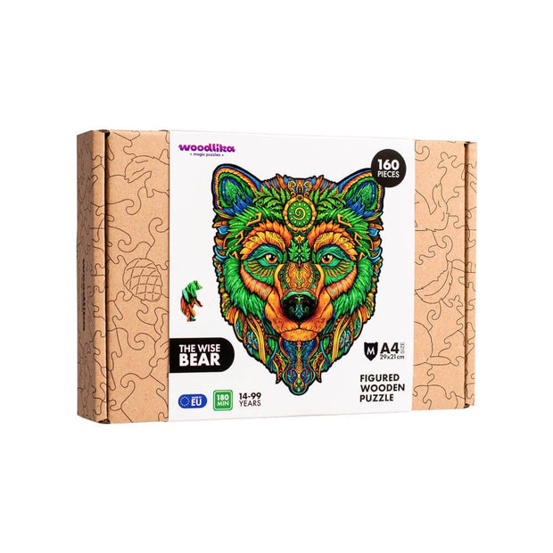 Wise Bear Jigsaw Puzzle | Woodlika Magic Animals: Cardboard Box