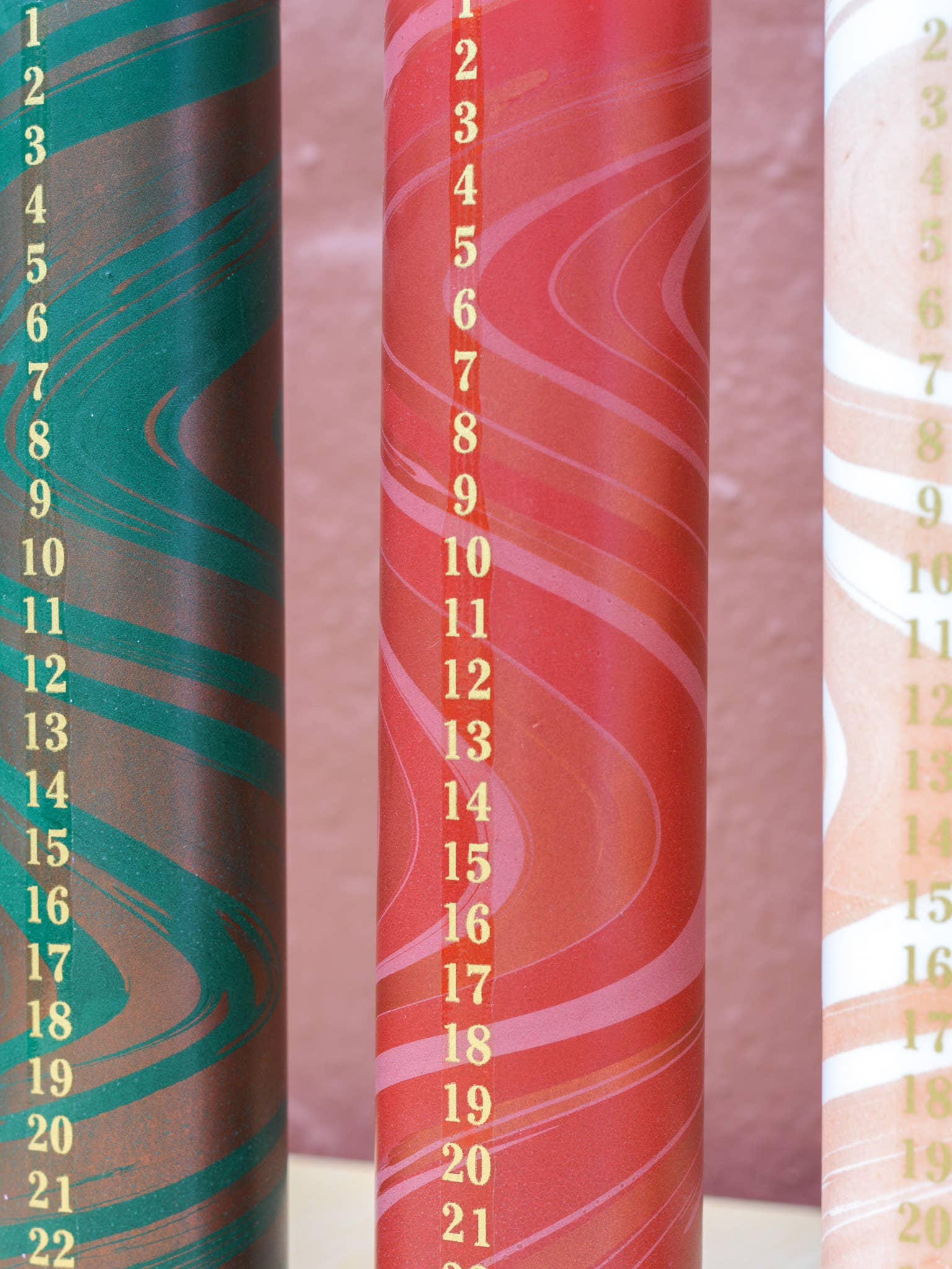 Advent Candle, Christmas Calendar, Mix Of Red, Green Colours