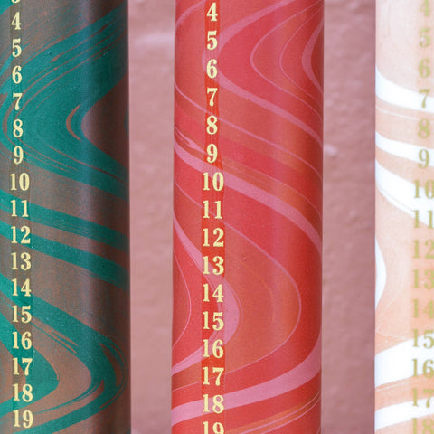 Advent Candle, Christmas Calendar, Mix Of Red, Green Colours