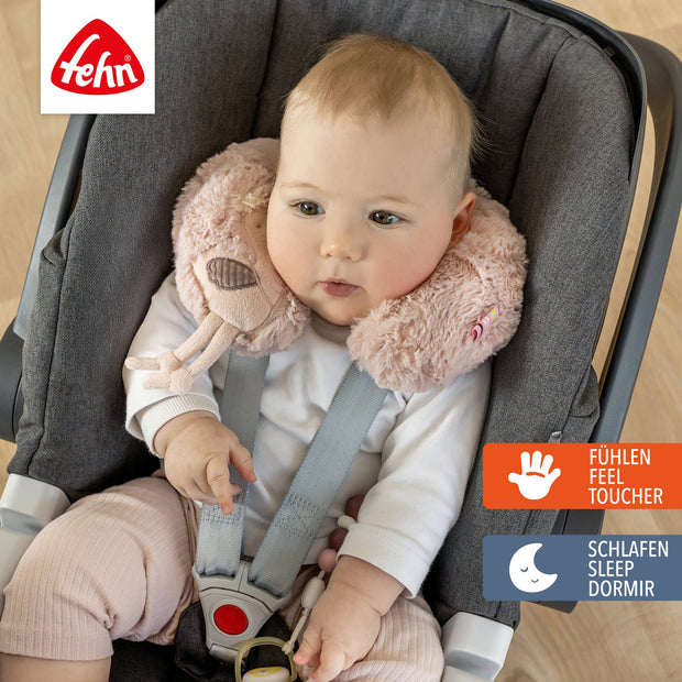 Flamingo Neck Support - Neck Pillow with Animal Applique