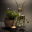 Up-Side-Down Candleholder: Polished stainless steel / 14x12 cm