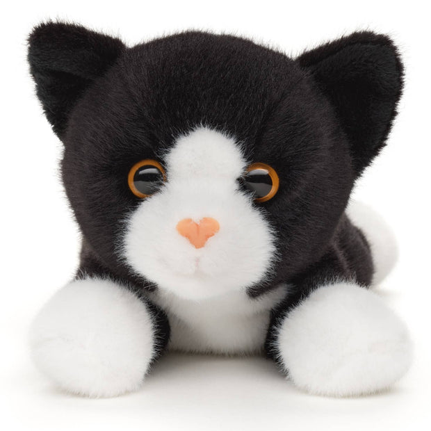 Cat (black and white), lying - 20 cm