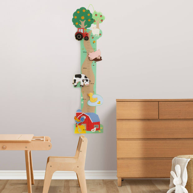 Growth chart farm wooden