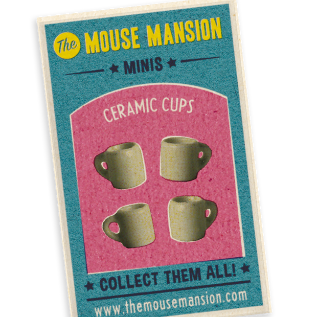 Kids DIY Dollhouse Miniatures - Cups (Scale 1:12)