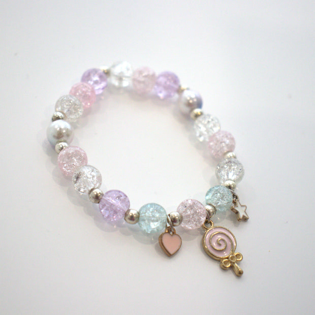 Children's Sparkly Beaded Bracelet - Candy
