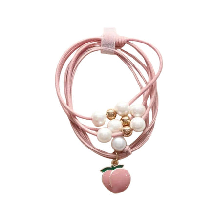 Hair elastics - Peach & Cream