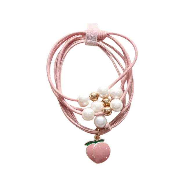 Hair elastics - Peach & Cream