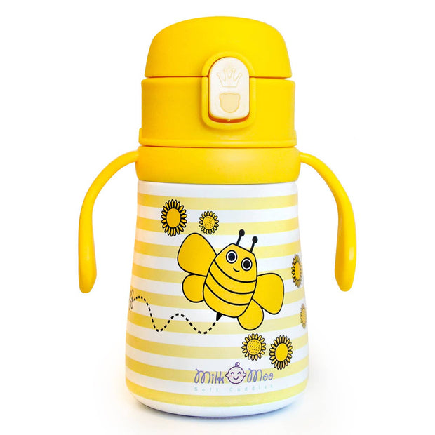Milk&Moo Steel Kids Water Bottle Arı Vız Vız 360 ml: Multi-Colored