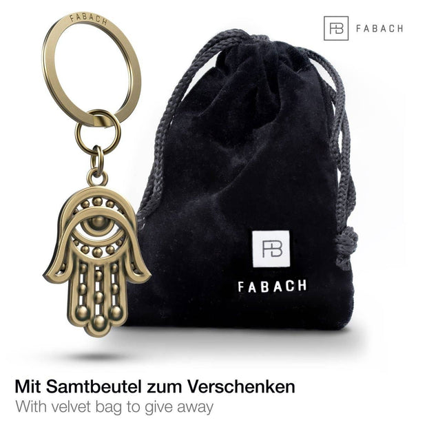 “Hamsa” Hand Fatima's Key Ring Amulet - Hand of Fatima Talisman - Repel Evil Eye: Antique bronze