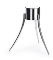 Up-Side-Down Candleholder: Polished stainless steel / 14x12 cm