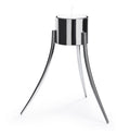 Up-Side-Down Candleholder: Polished stainless steel / 14x12 cm