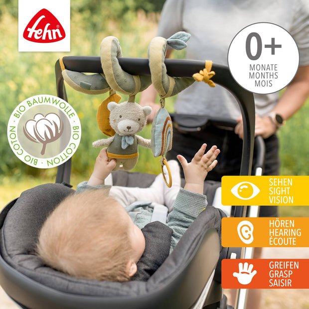 Activity spiral Bär Fehnnatur - fabric spiral with pendants