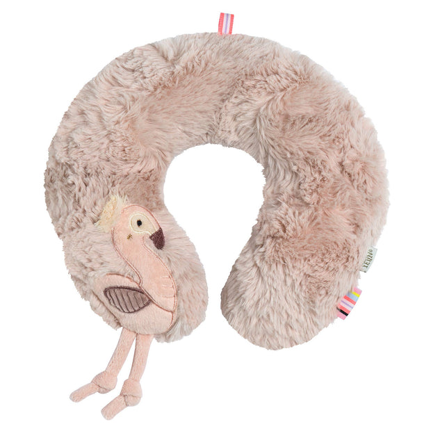 Flamingo Neck Support - Neck Pillow with Animal Applique